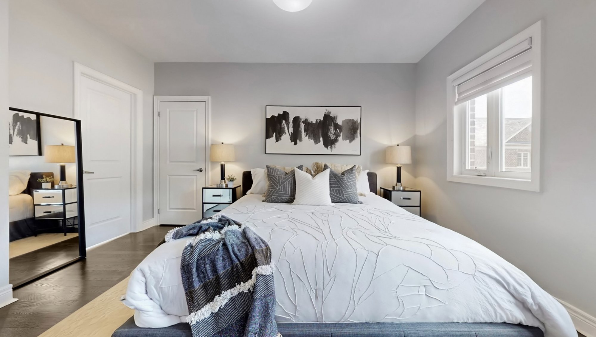 Vacant staging — primary bedroom Oakville